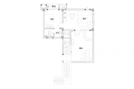 民宿D4户型， 1室1厅1卫0厨， 建筑面积约53.00平米-53㎡