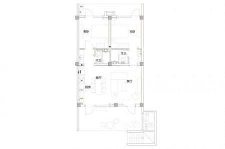 民宿D2户型， 2室1厅2卫0厨， 建筑面积约82.00平米-82㎡