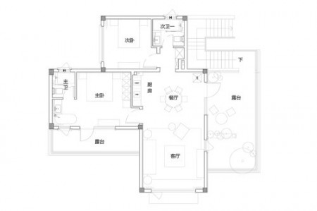 民宿B2户型， 2室1厅2卫0厨， 建筑面积约97.00平米-97㎡