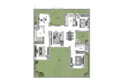 125户型 建筑面积：约125m²-125㎡